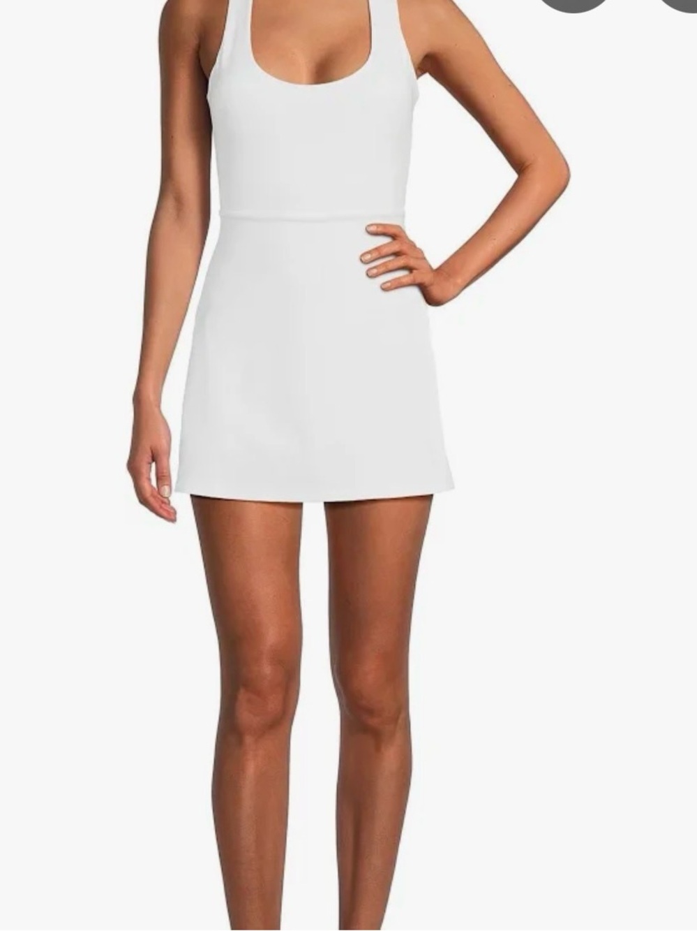 ANTONIO MELANI Courtside White Racerback Mini Tennis Dress XL